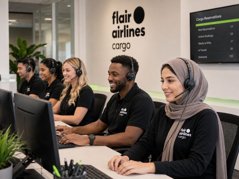 Flair Airlines aircraft in flight